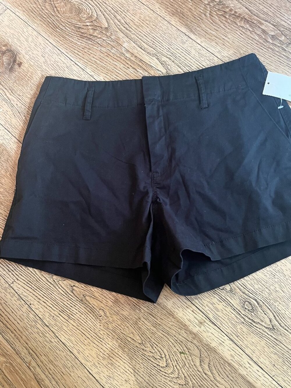 A New Day Womens Classic Short Size 10 pockets/zip up Flat front Black